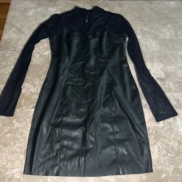 Forever 21 Leather dress with sheer sleeves - Picture 3 of 7